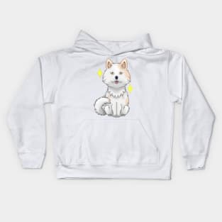 White and cream samoyed Kids Hoodie